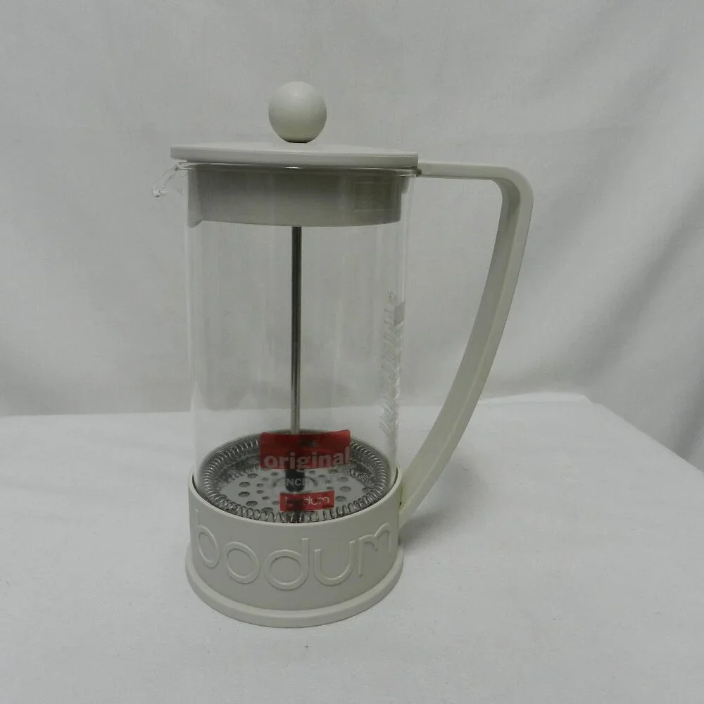 Bodum Brazil Classic Glass Coffee Press 3 cups 24 ounces  Off White Cream NEW
